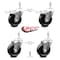 Service Caster 4 Inch Phenolic Swivel 10mm Threaded Stem Caster Total Lock Brake SCC, 2PK SCC-TSTTL20S414-PHS-M1015-2-S-2 - alternate 4